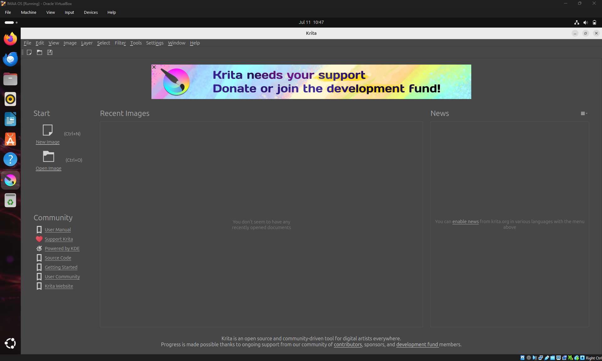 Krita Interface